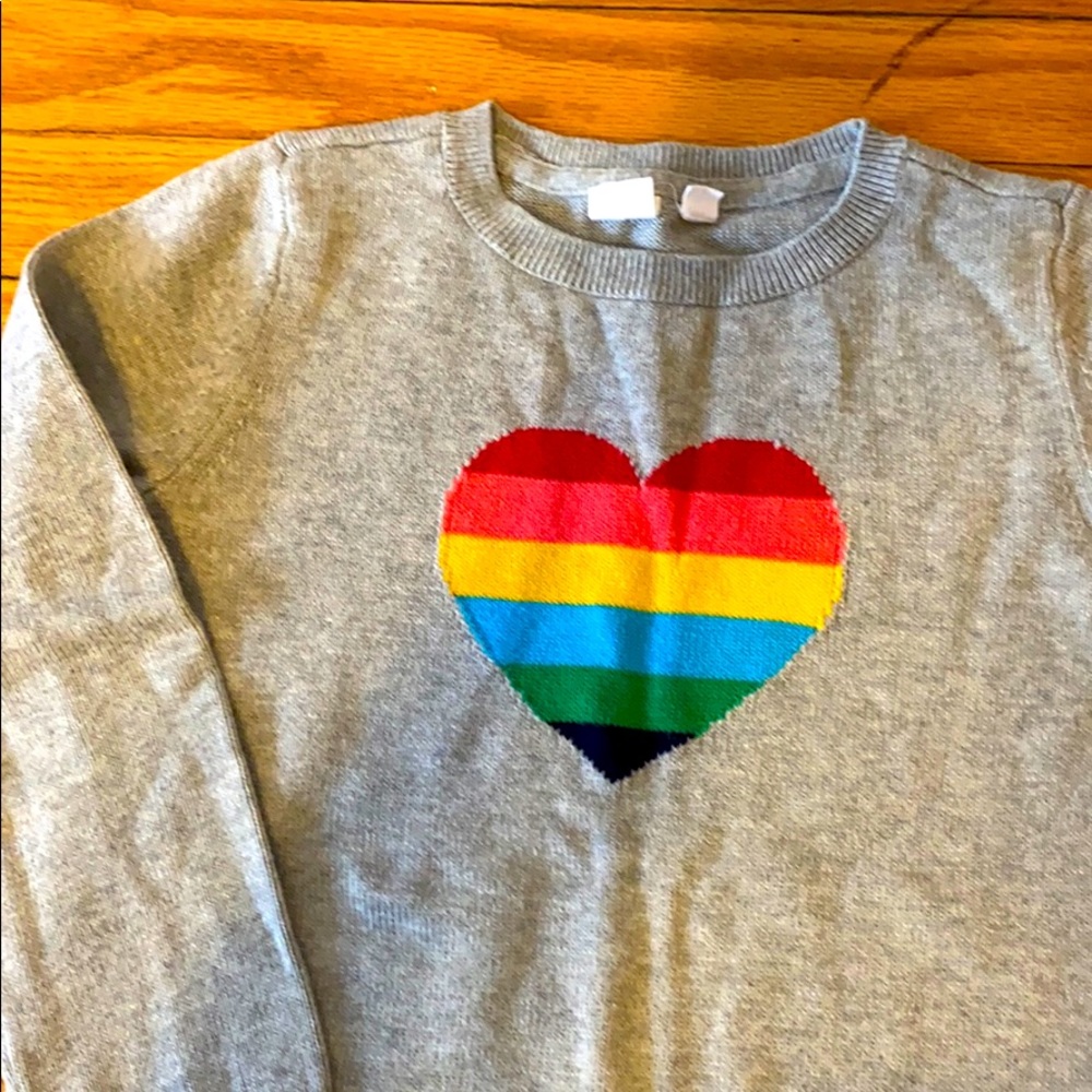 Gap Kids Rainbow 🌈 Heart ❤️ sweater